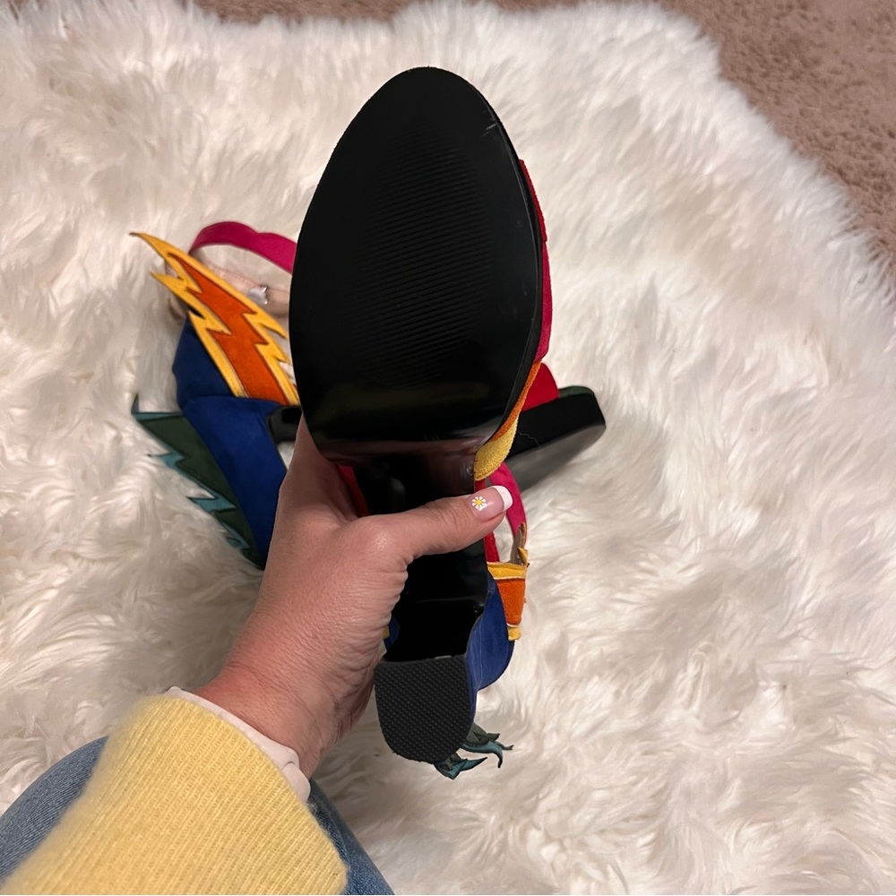 Fsj Multicolor Lightning Bolt Platform Heels Prid… - image 5